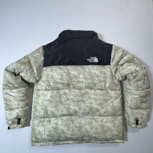 Supreme x The North Face 700 Down Nuptse Jacket Men’s M Cream Black Puffer - Picture 13 of 16
